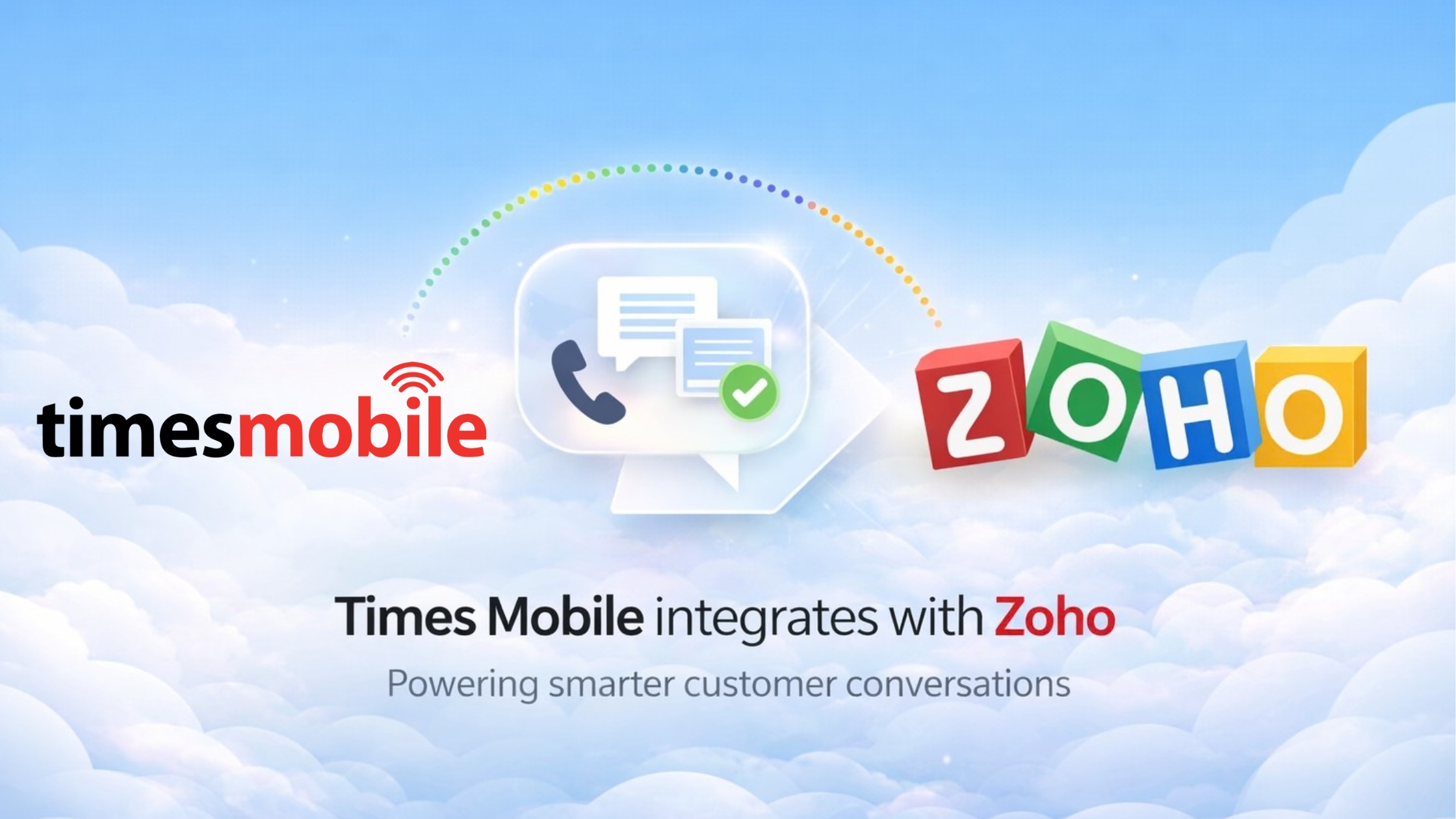 Zoho CRM SMS Integration Times Mobile CPaaS Provider
